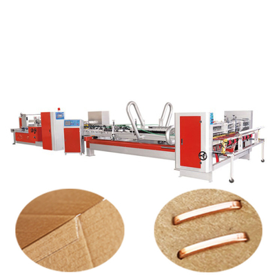 Scatola automatica del chiodo dell'alimento che incolla la linea di produzione d'imballaggio ondulata tutta compresa del cartone della macchina